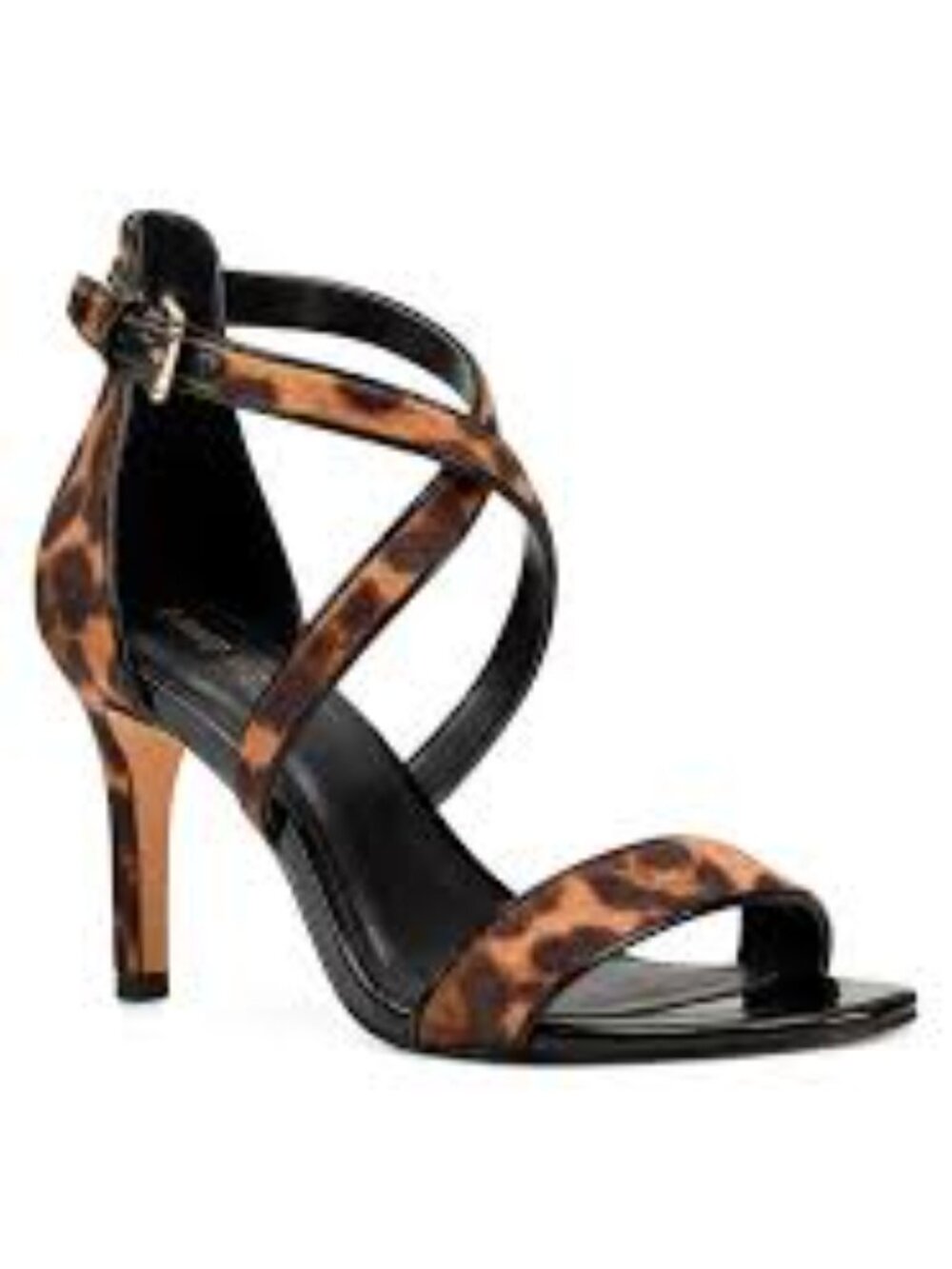 NWT Nine West Cheetah Print Ankle Strap Heels, 8.5